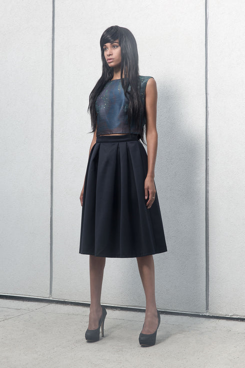 Cropped Silk Top